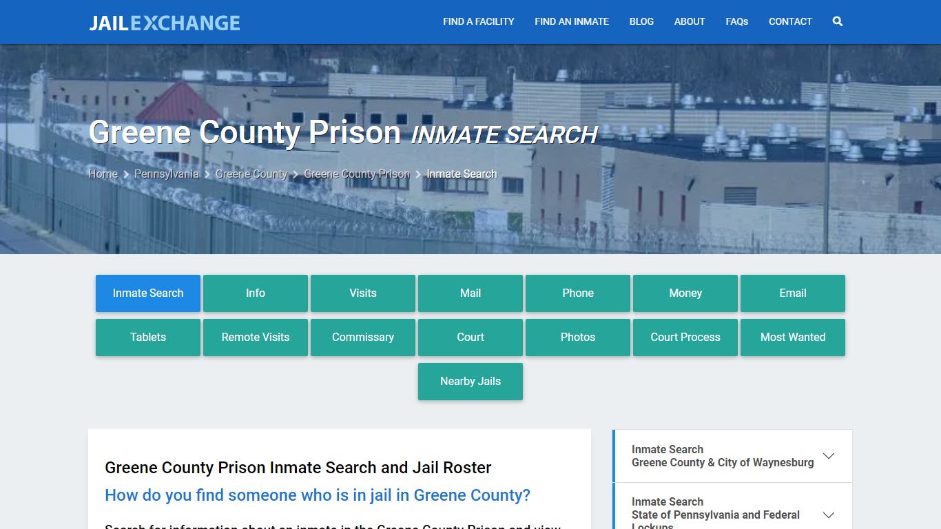 Inmate Search: Roster & Mugshots - Greene County Prison, PA - Jail Exchange
